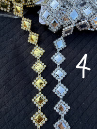 Bling Trim by the Yard | Gold & Silver Rhinestone Trim for Homecoming Mums & Crafts