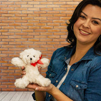 Plush Bears for Homecoming Mums – Gold, Silver, & White – Multiple Sizes