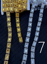 Bling Trim by the Yard | Gold & Silver Rhinestone Trim for Homecoming Mums & Crafts