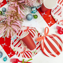 Ornament-Shaped Holiday Plates – 8" Disposable Christmas Dessert & Appetizer Plates, 8 Pack