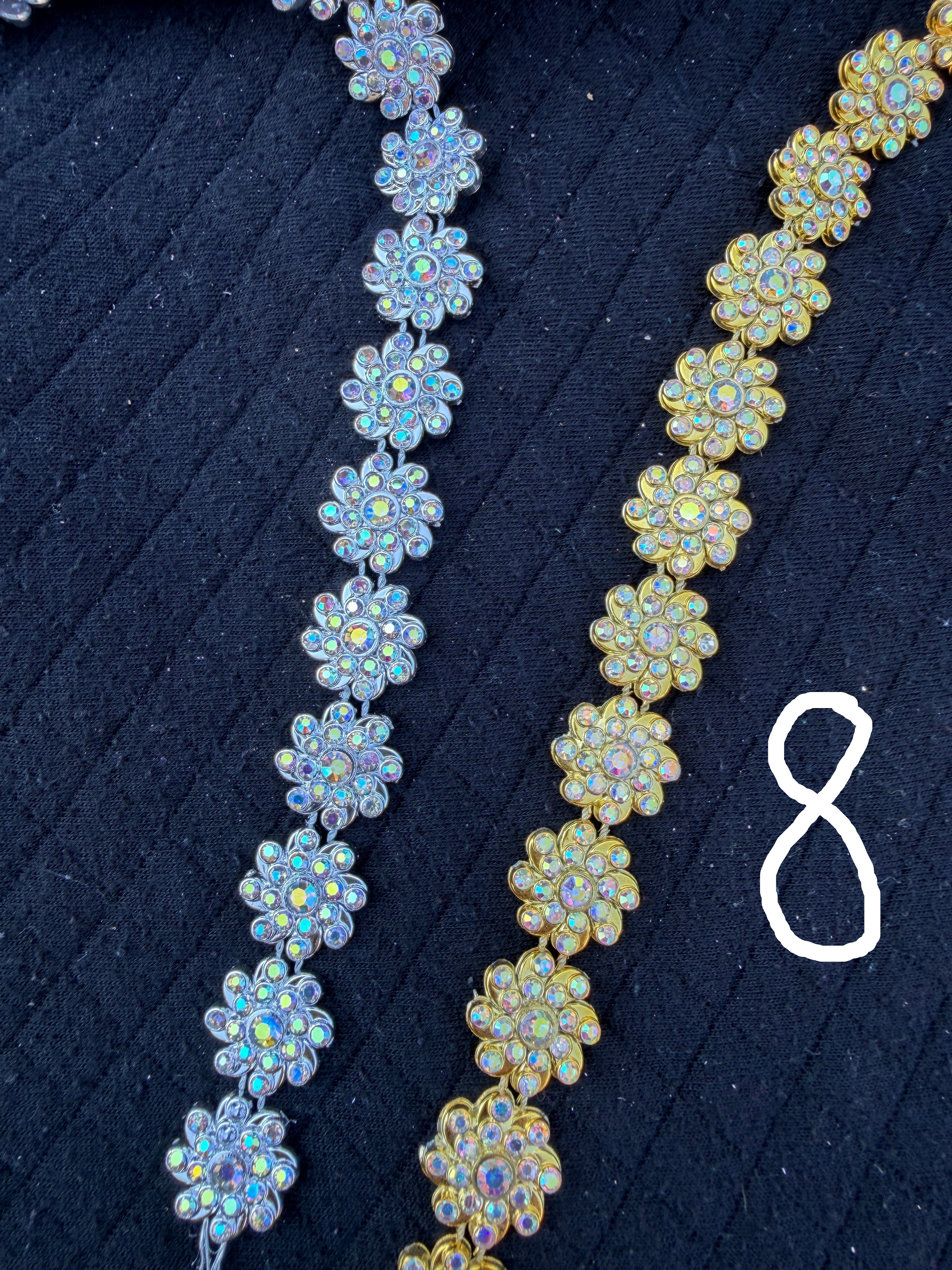 Bling Trim by the Yard | Gold & Silver Rhinestone Trim for Homecoming Mums & Crafts