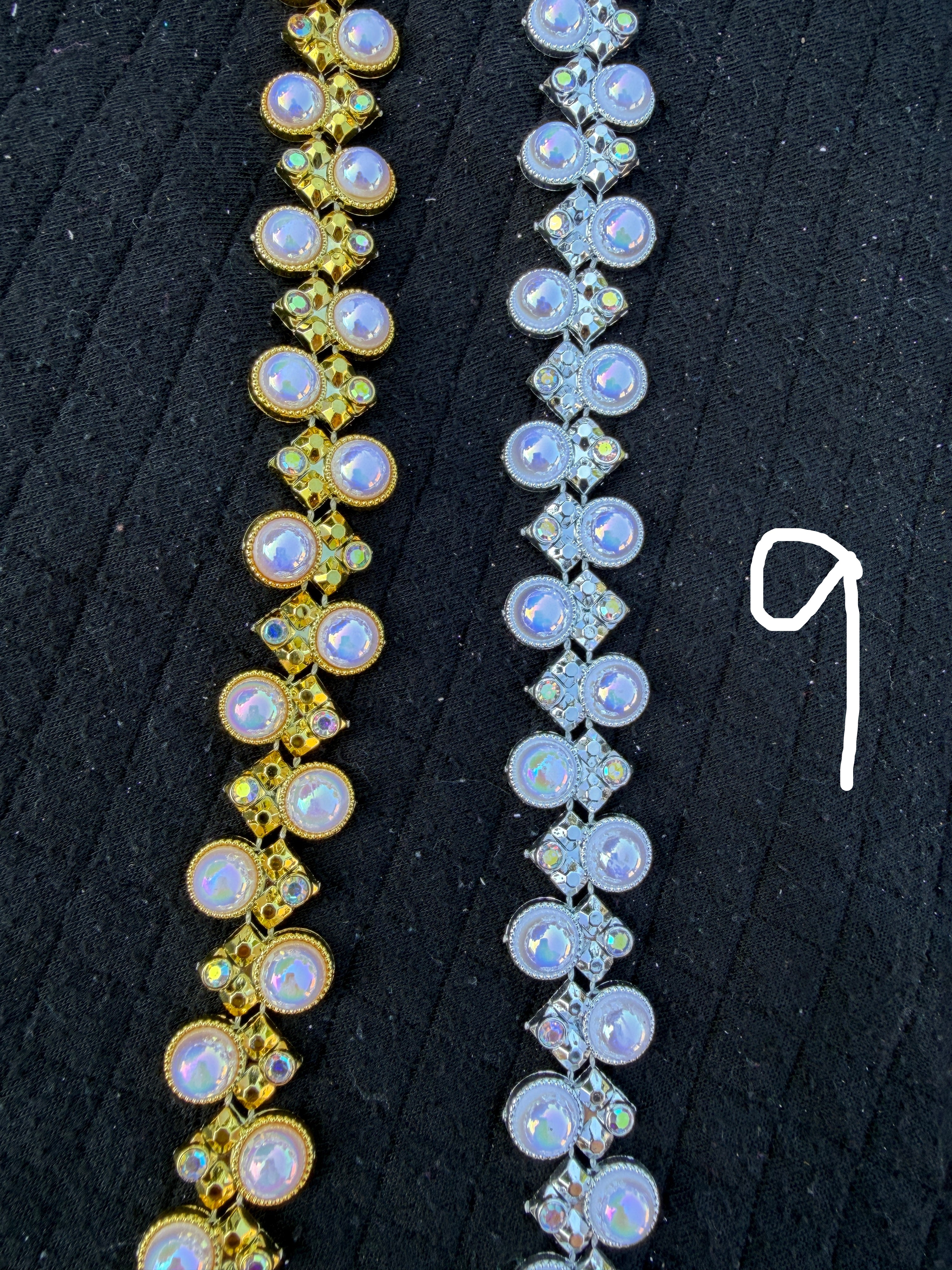 Bling Trim by the Yard | Gold & Silver Rhinestone Trim for Homecoming Mums & Crafts