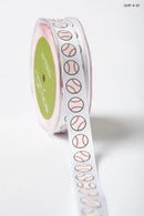 3/4" Sports Ball Grosgrain Ribbon | Football, Baseball, Soccer, Volleyball & Basketball