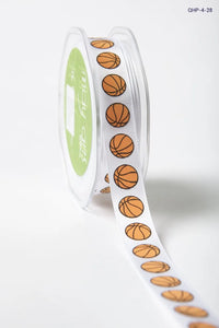 3/4" Sports Ball Grosgrain Ribbon | Football, Baseball, Soccer, Volleyball & Basketball