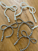 Pearl Bow Embellishments – Ivory & Silver