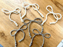 Pearl Bow Embellishments – Ivory & Silver