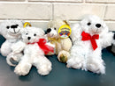 Plush Bears for Homecoming Mums – Gold, Silver, & White – Multiple Sizes