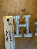 Pearl & Rhinestone Homecoming Letter Set | Gold or Silver | 1.75” & 2.75” Mum Letters