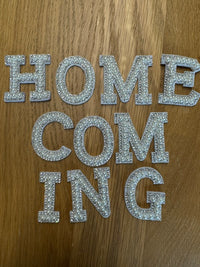 Pearl & Rhinestone Homecoming Letter Set | Gold or Silver | 1.75” & 2.75” Mum Letters