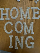 Pearl & Rhinestone Homecoming Letter Set | Gold or Silver | 1.75” & 2.75” Mum Letters