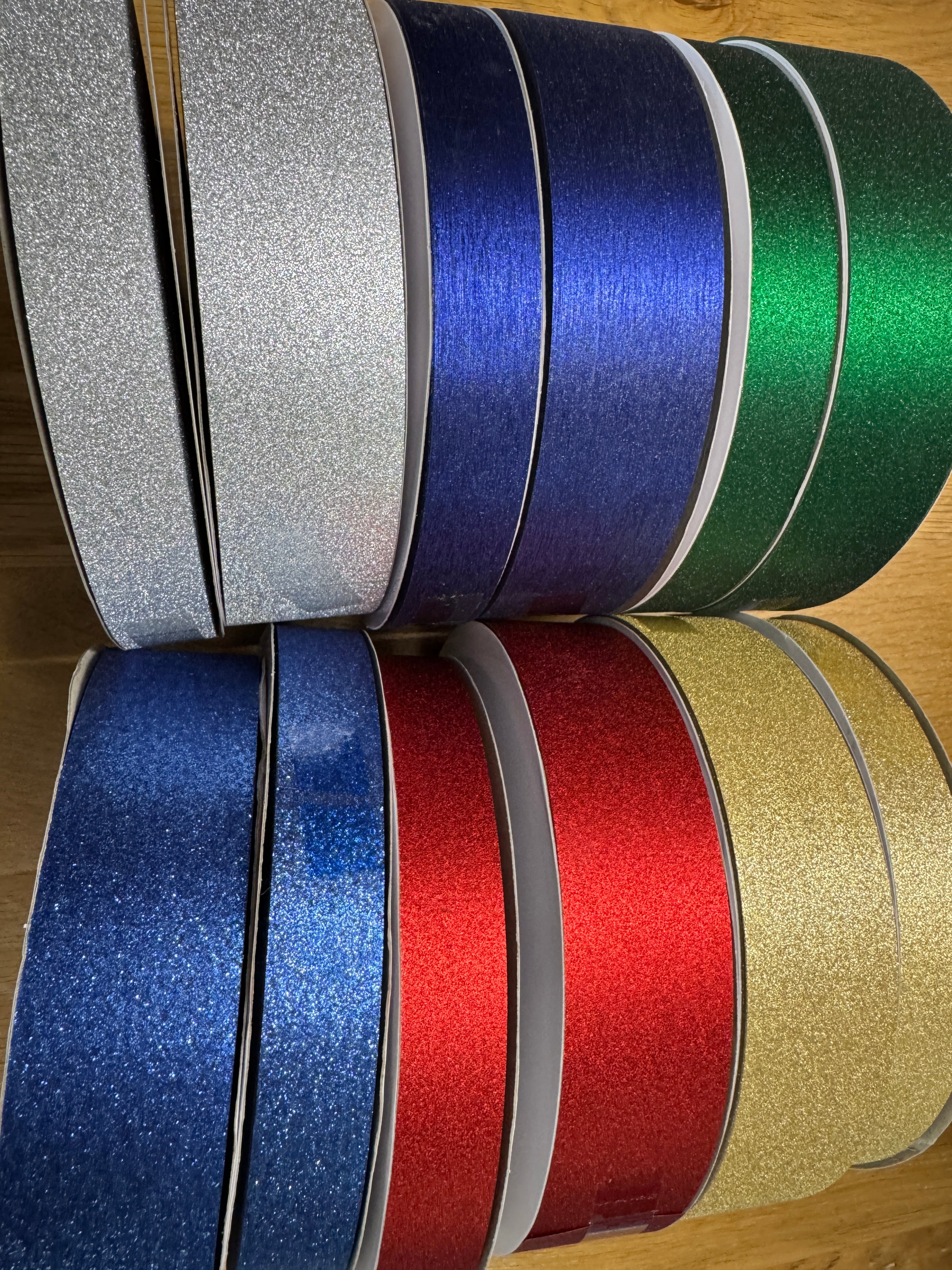 Diamond Dust Ribbon – 100 Yard Rolls | #5 & #9 | 6 Colors