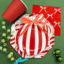 Ornament-Shaped Holiday Plates – 8" Disposable Christmas Dessert & Appetizer Plates, 8 Pack