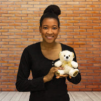 6” Sparkle Gold Teddy Bear – Plush for Homecoming Mums, School Spirit & Decorations