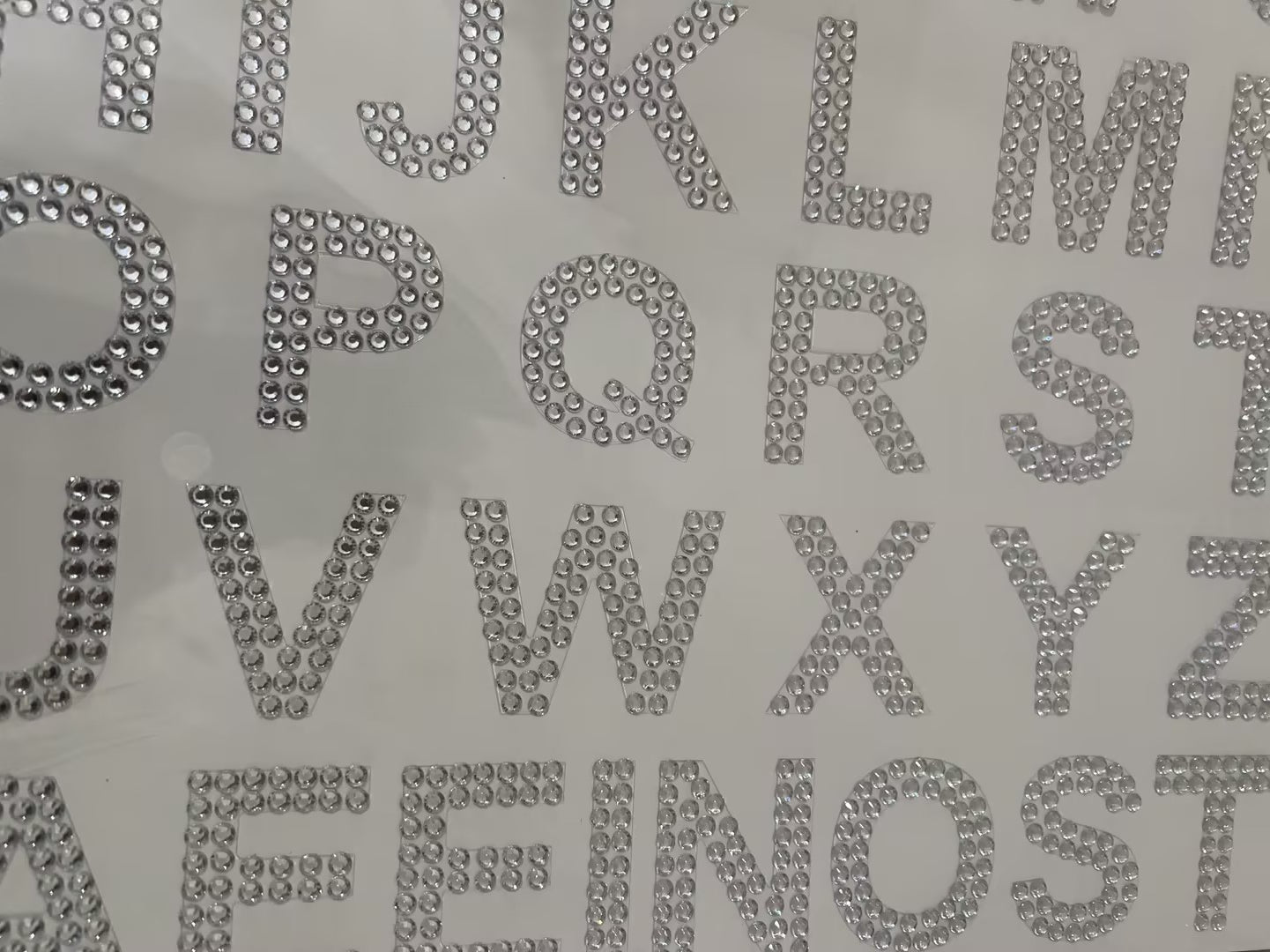 Rhinestone Alphabet Stickers – Silver & Gold
