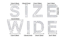 Rhinestone Alphabet Stickers – Silver & Gold