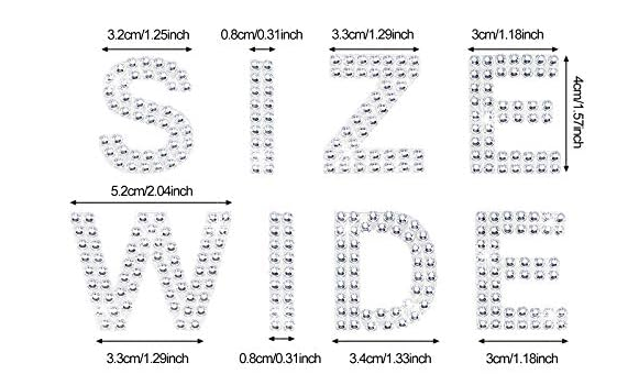 Rhinestone Alphabet Stickers – Silver & Gold