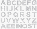 Rhinestone Alphabet Stickers – Silver & Gold