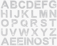 Rhinestone Alphabet Stickers – Silver & Gold