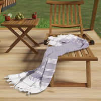 Turkish Beach Towel – Quick Dry, Oversized, Sand-Free – Aqua Grey, 41x68"