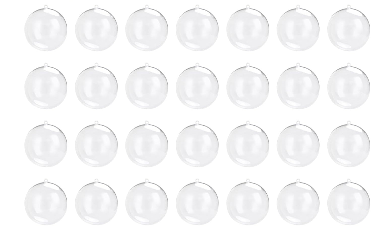 3.15" Clear Fillable Ornament Balls – DIY Plastic Ornaments for Homecoming Mums, Crafts & Decor