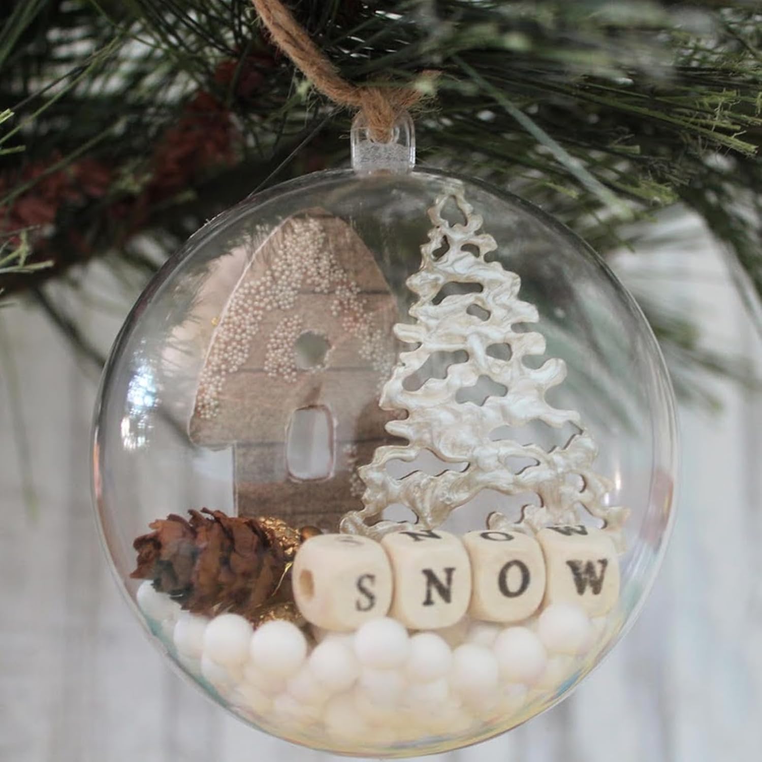 3.15" Clear Fillable Ornament Balls – DIY Plastic Ornaments for Homecoming Mums, Crafts & Decor