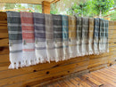 Turkish Beach Towel – Quick Dry, Oversized, Sand-Free – Aqua Grey, 41x68"