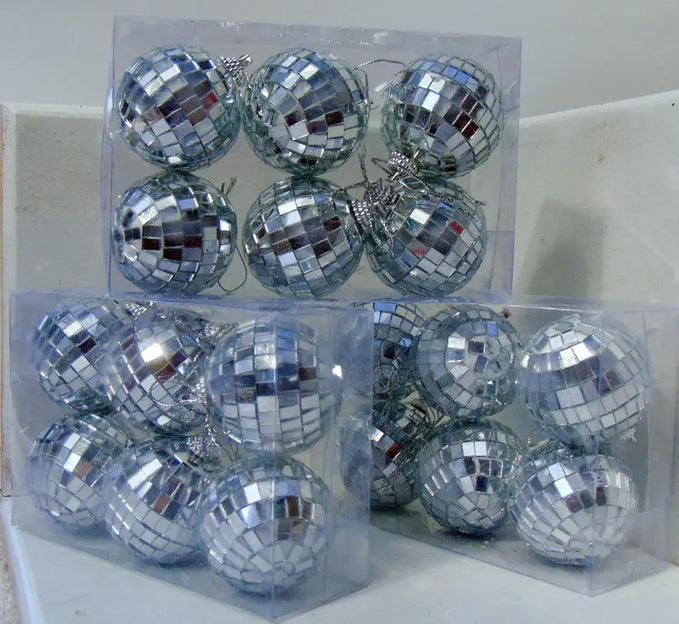 2″ Mini Disco Balls – Silver Sparkle for Mums & Garters | Sold Individually or in Sets of 6