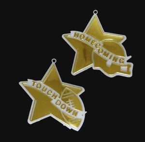 Star Duo Charm – Gold or Silver | Homecoming Mum Accent (set of 2)