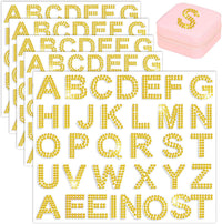 Rhinestone Alphabet Stickers – Silver & Gold