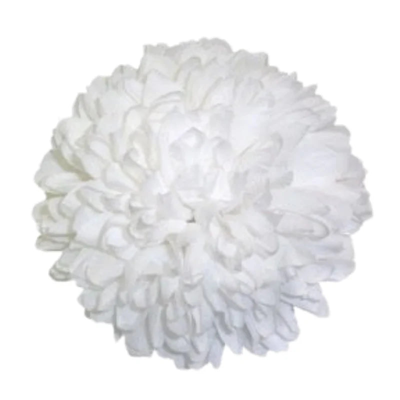 White Homecoming Mum Flower – 5.5", 7.5", or 10"