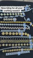 Bling Trim by the Yard | Gold & Silver Rhinestone Trim for Homecoming Mums & Crafts