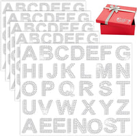 Rhinestone Alphabet Stickers – Silver & Gold